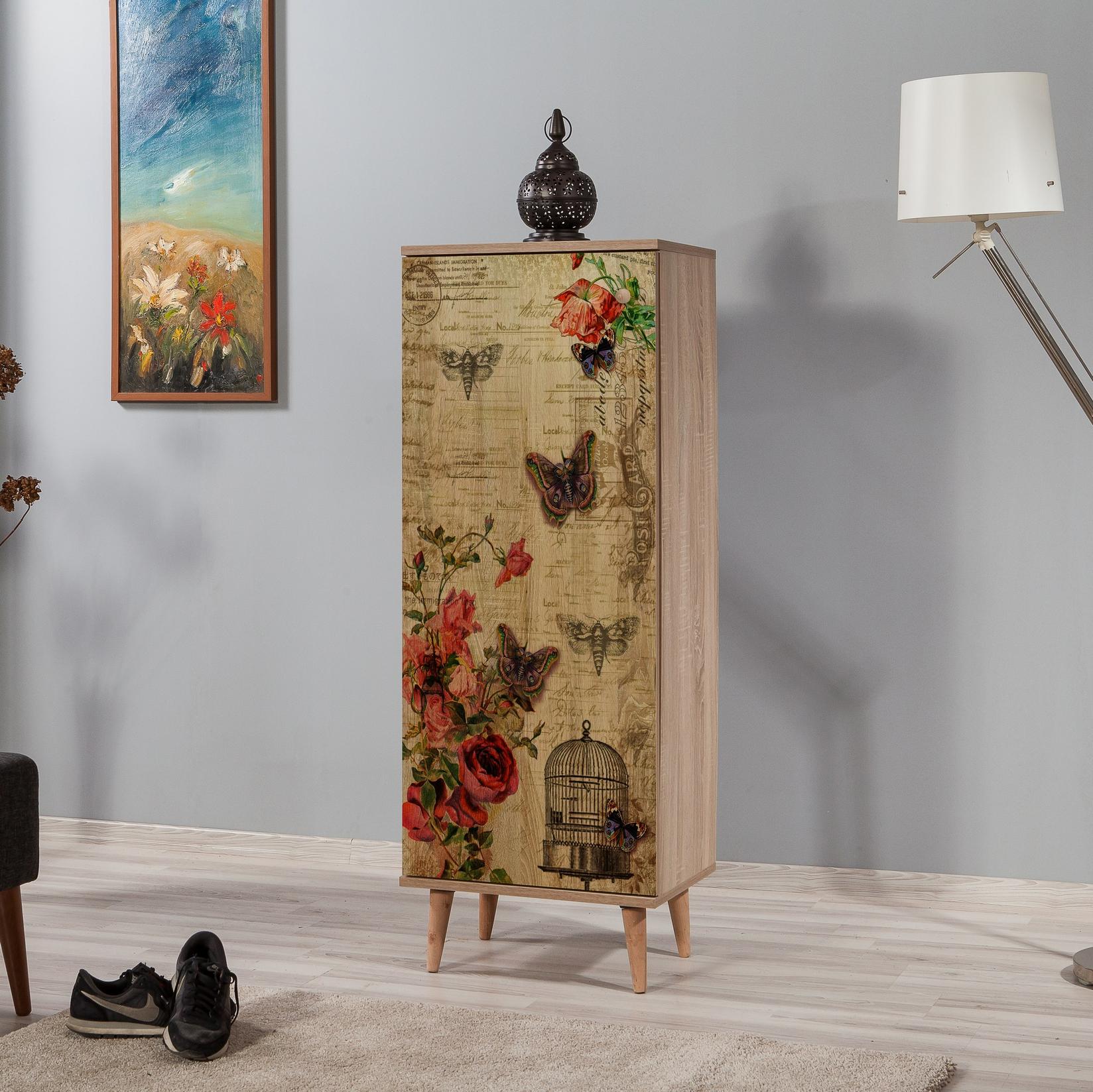 Hanah home Cipelarnik 50x135x38cm Hrast