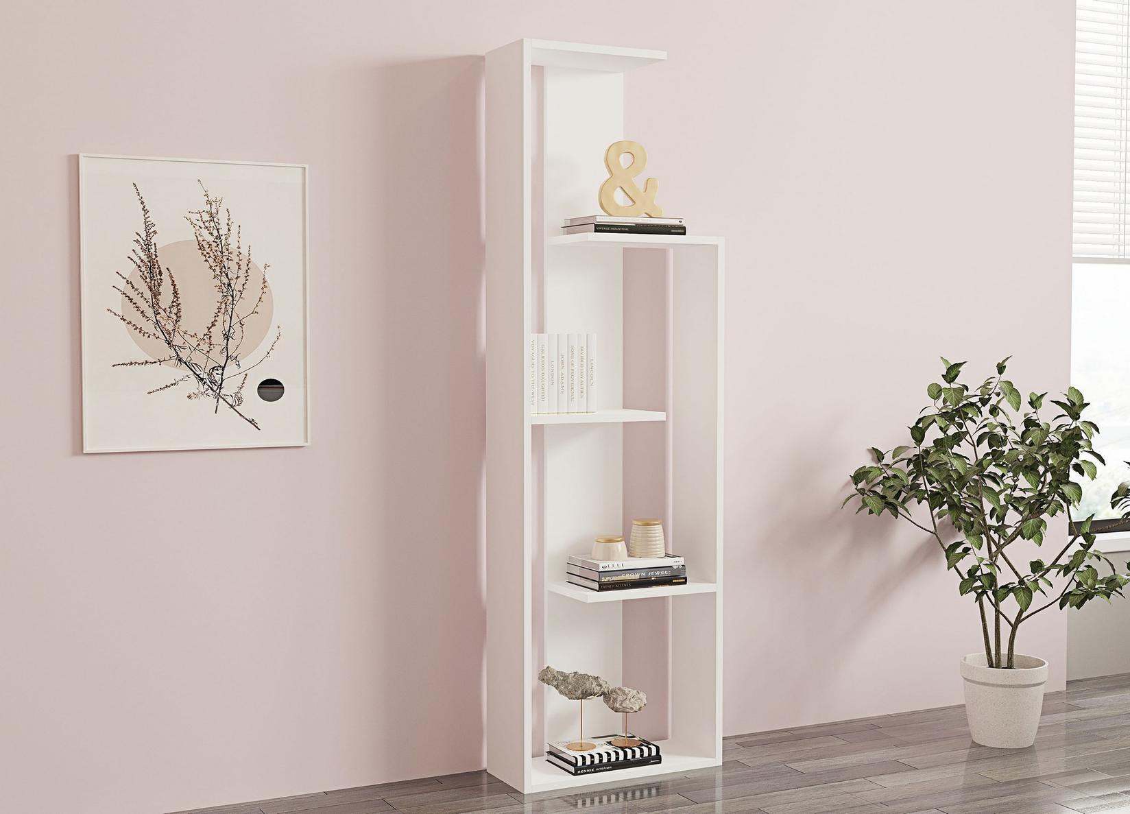 Hanah Home Polica 50x160x19,6cm Bela
