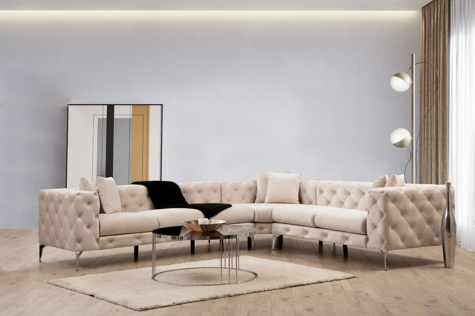 Atelier del Sofa Ugaona garnitura Como 310x70x270cm Bež