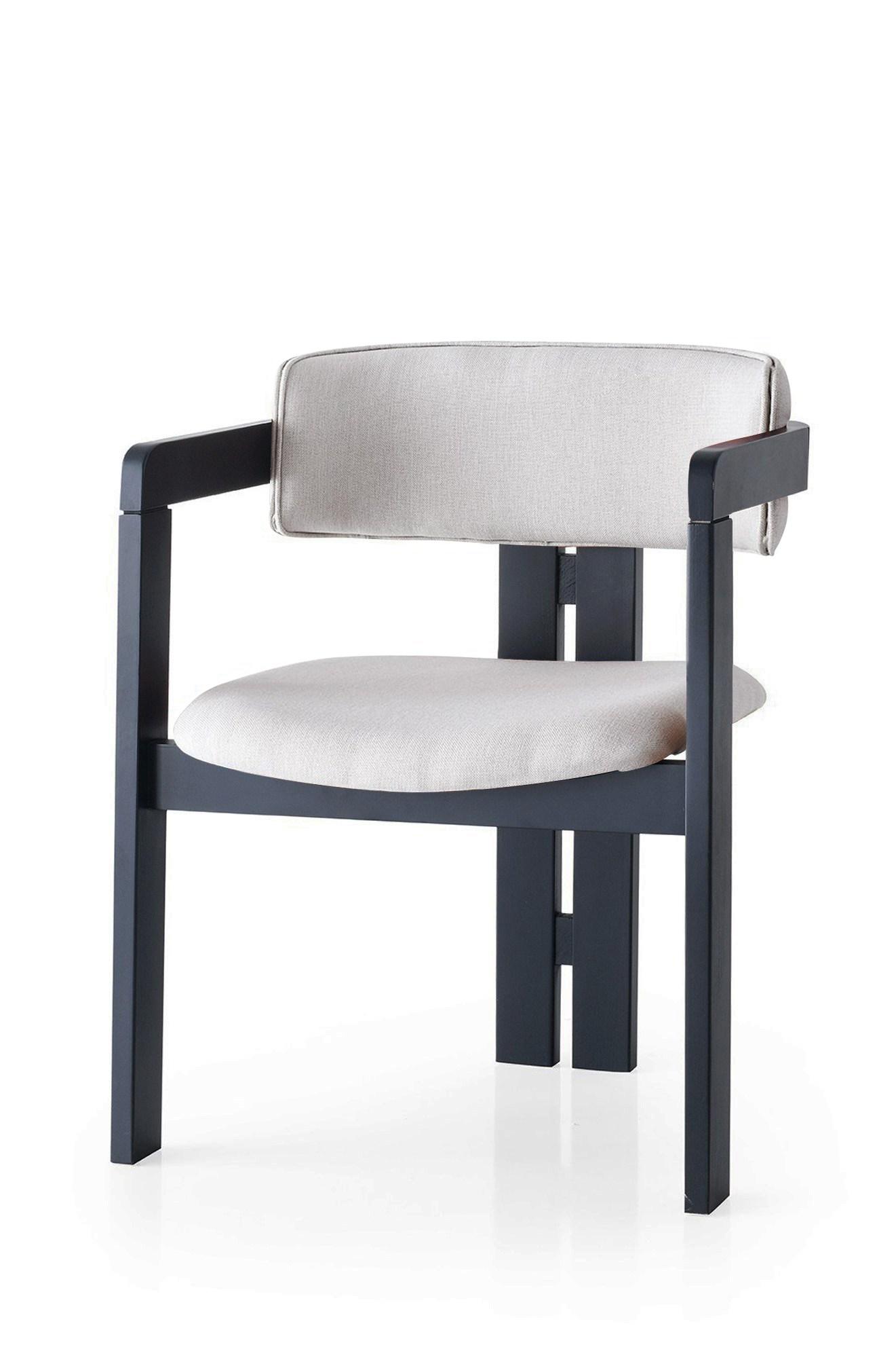 Hanah Home Trpezarijska stolica 58x76x49cm Krem-Crna