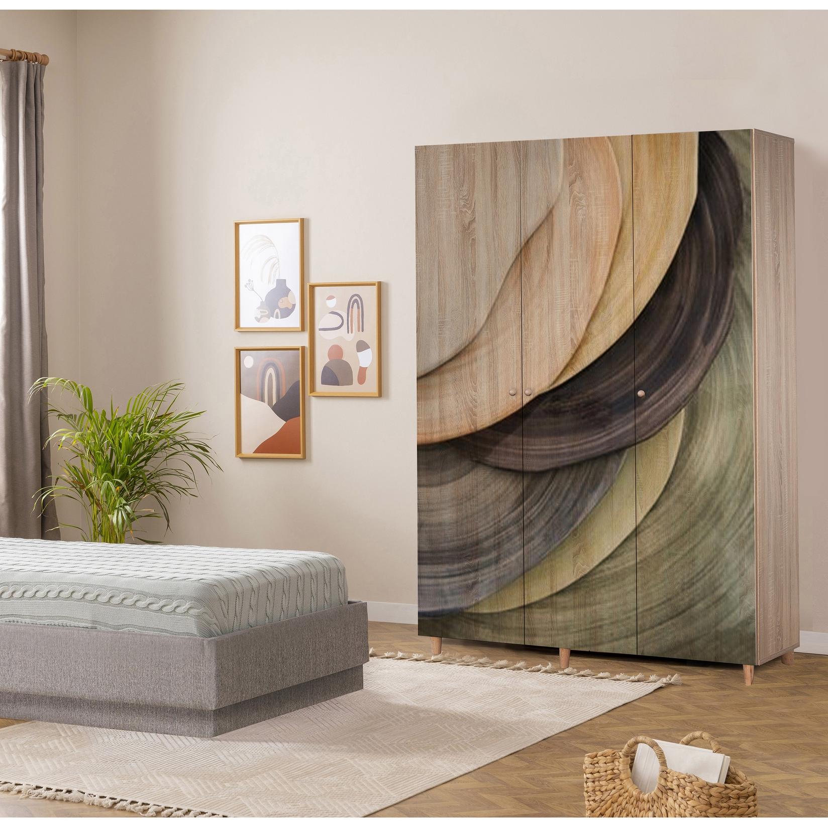 Hanah home Ormar Lena 3 135x192x52cm Hrast