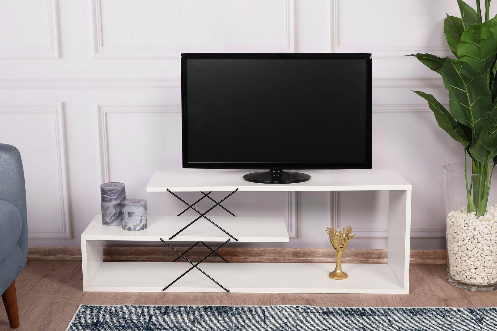 Hanah home TV Komoda Zigzag Bela