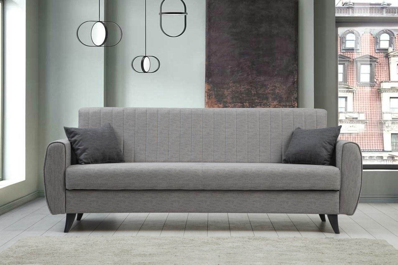 Atelier del Sofa Trosed na razvlačenje Alkon 214x86x77cm Svetlosivi