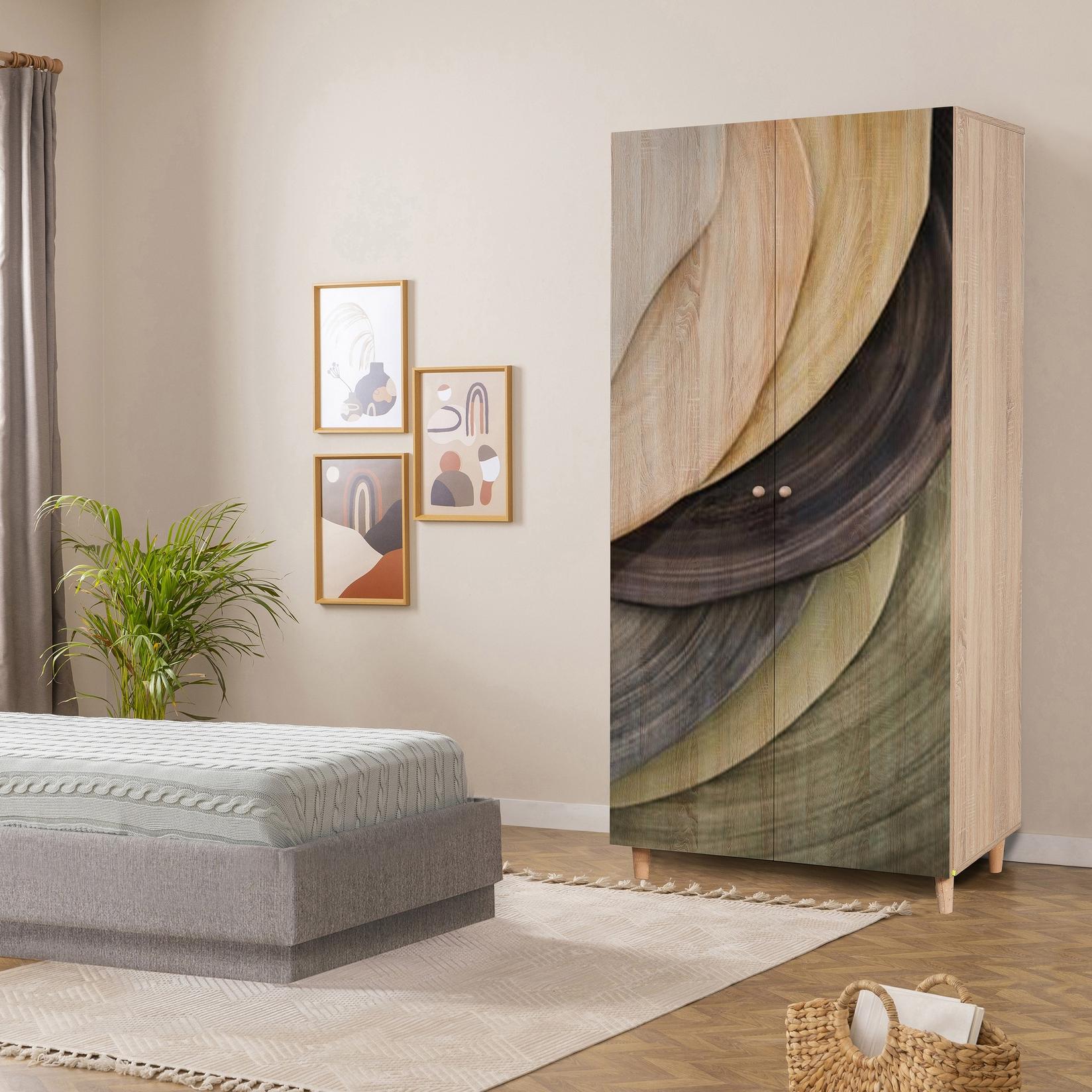 Hanah home Ormar Lidya 2 90x192x52cm Hrast