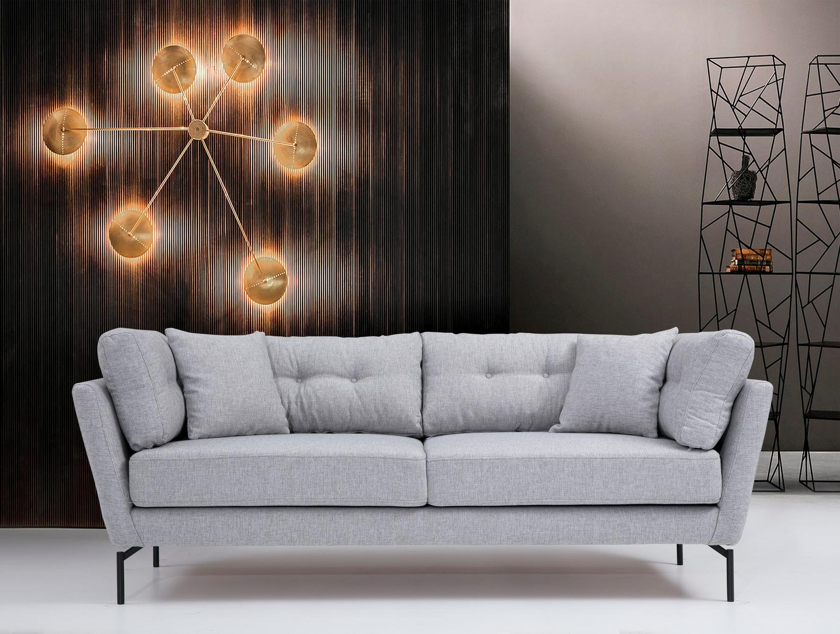 Atelier del Sofa Trosed Mapa 90x84x214cm Sivi