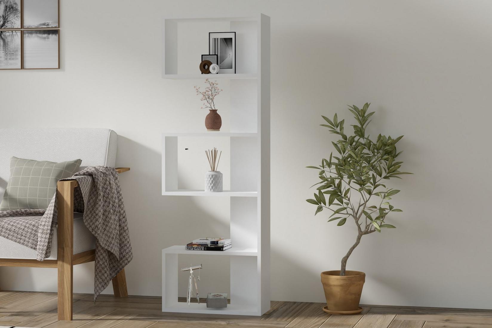 Hanah Home Polica 52x150cm Bela