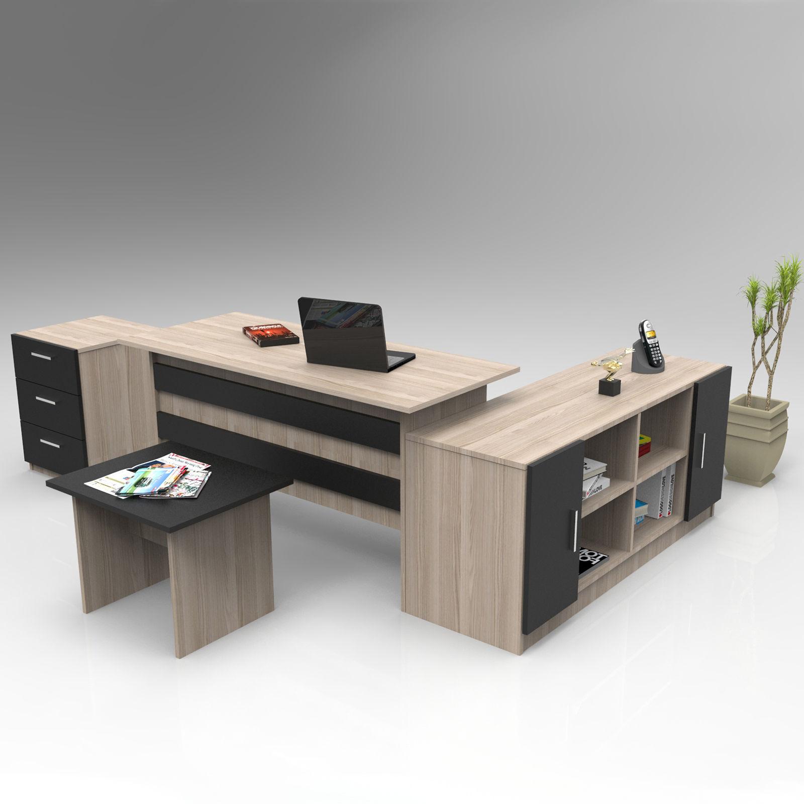 Hanah Home Kancelarijski set Hrast-Crni