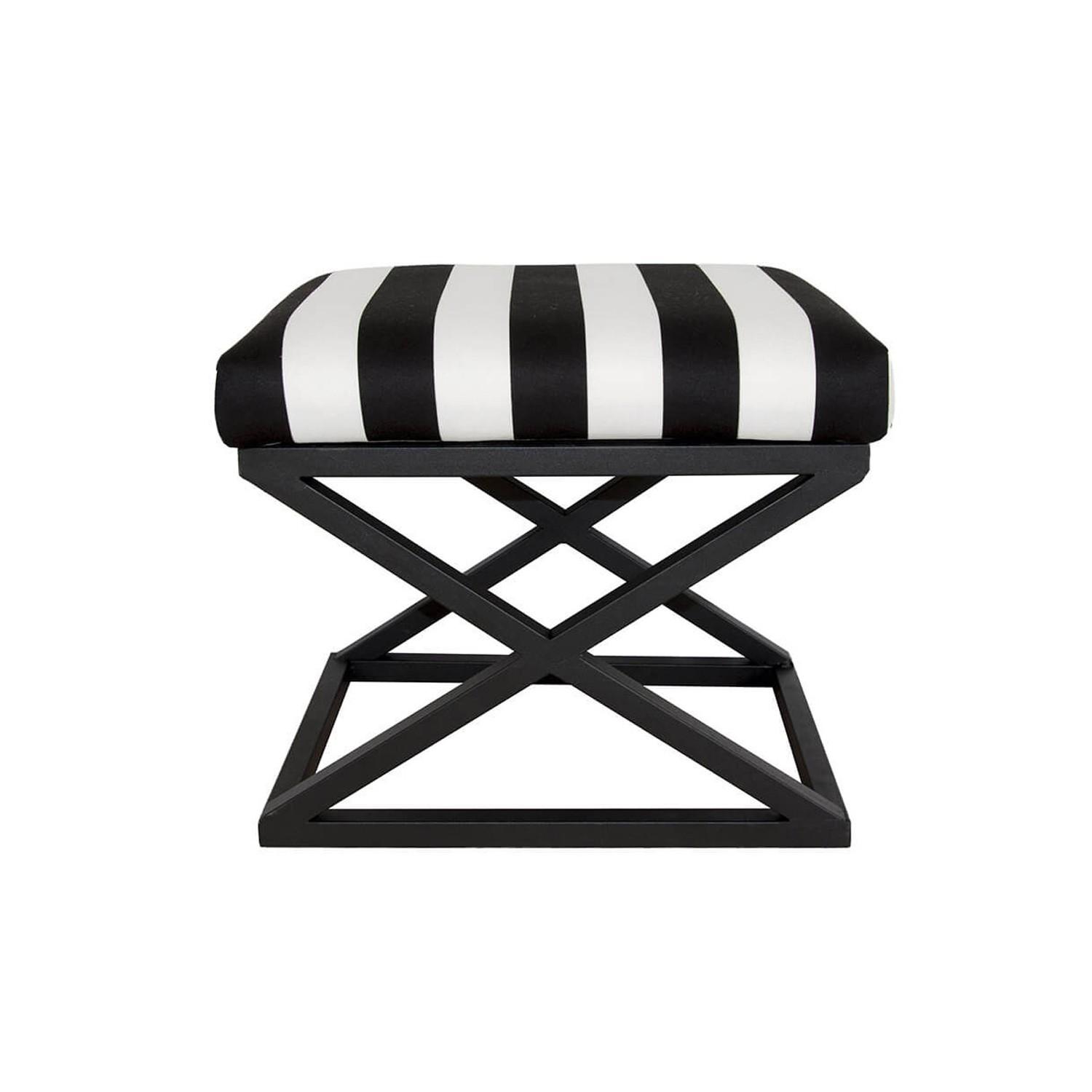 Atelier del Sofa Tabure 50x42x40cm, Crno-Belo