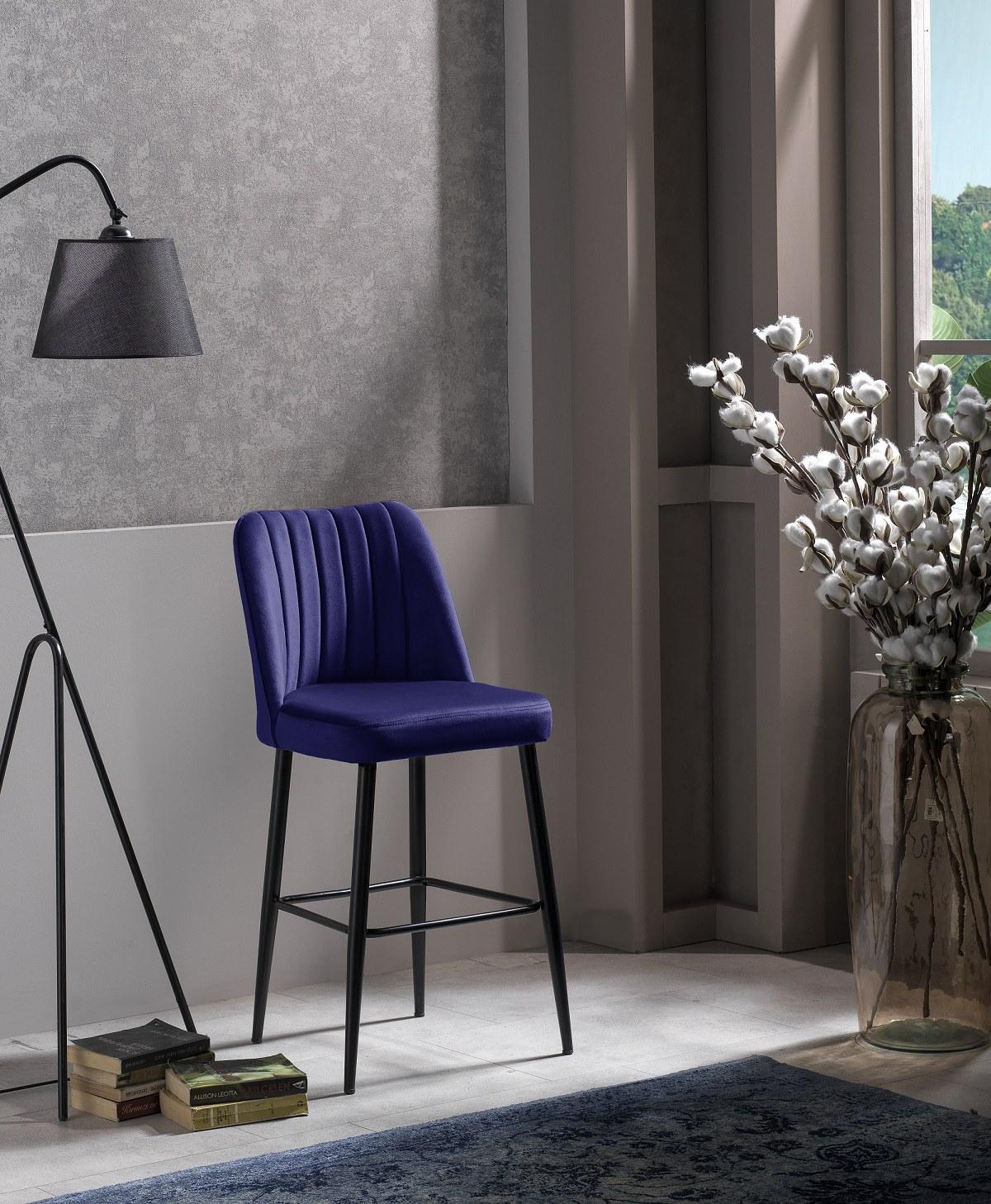 Hanah Home Set 2 barske stolice Teget-Crni