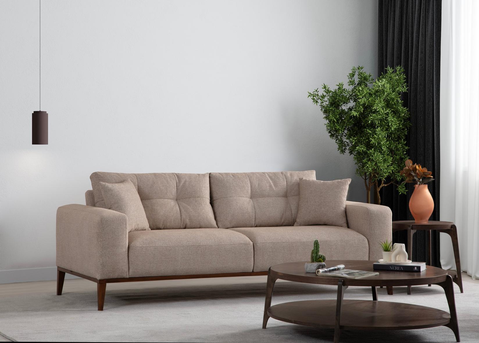 Atelier del Sofa Trosed na razvlačenje Sinor 92x75x225cm Bež