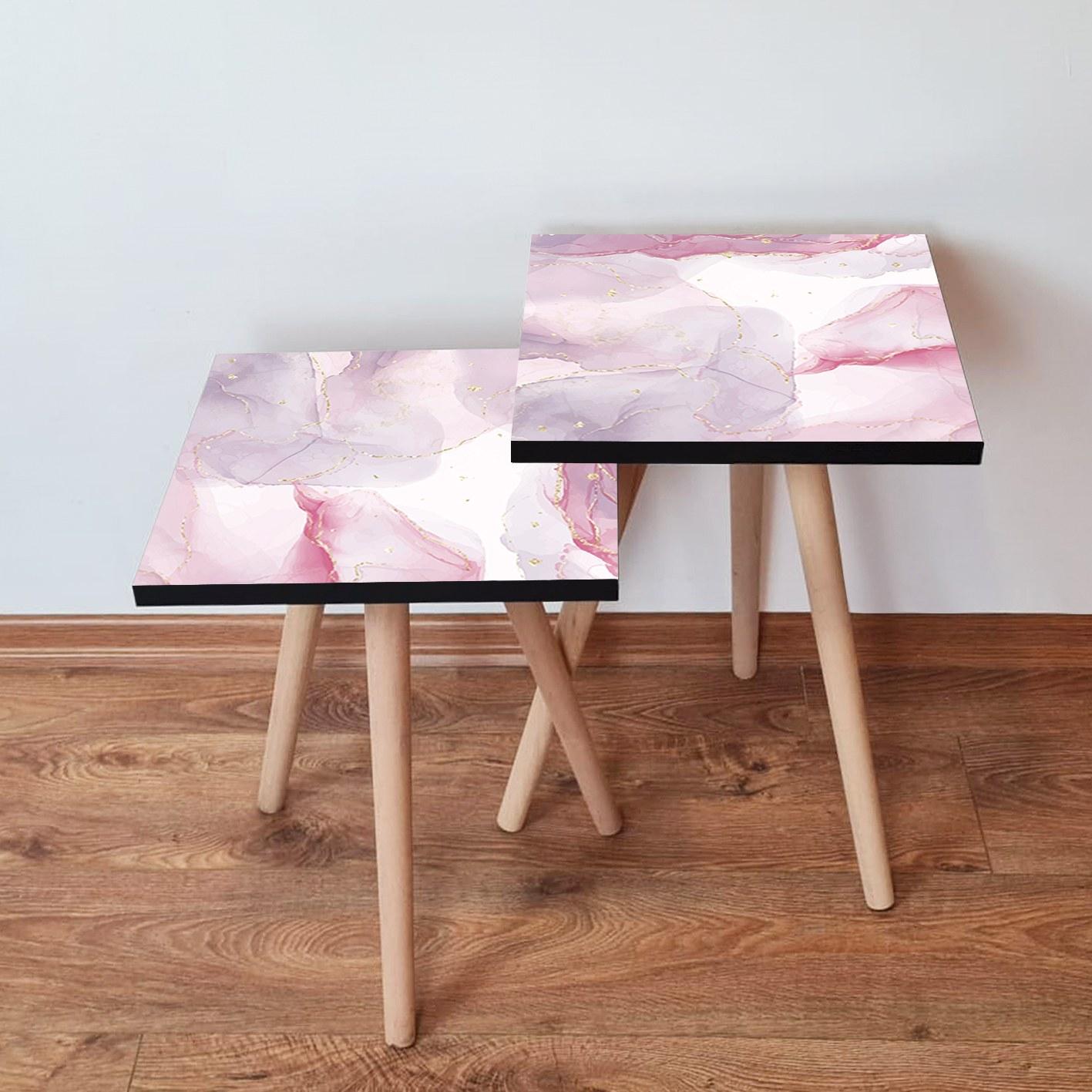 Hanah Home Set klub stolova, 2 komada Šareni