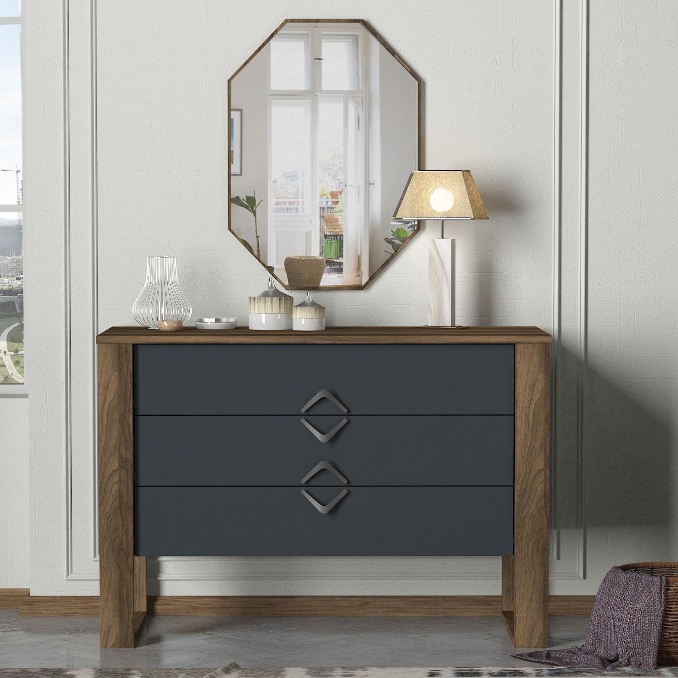 Hanah Home Komoda Bumerang Aynali 110x76x44,8cm Orah