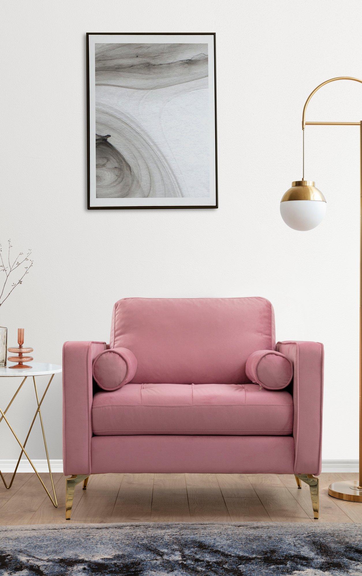 Atelier del Sofa Fotelja Rome 85x90x105cm Roze