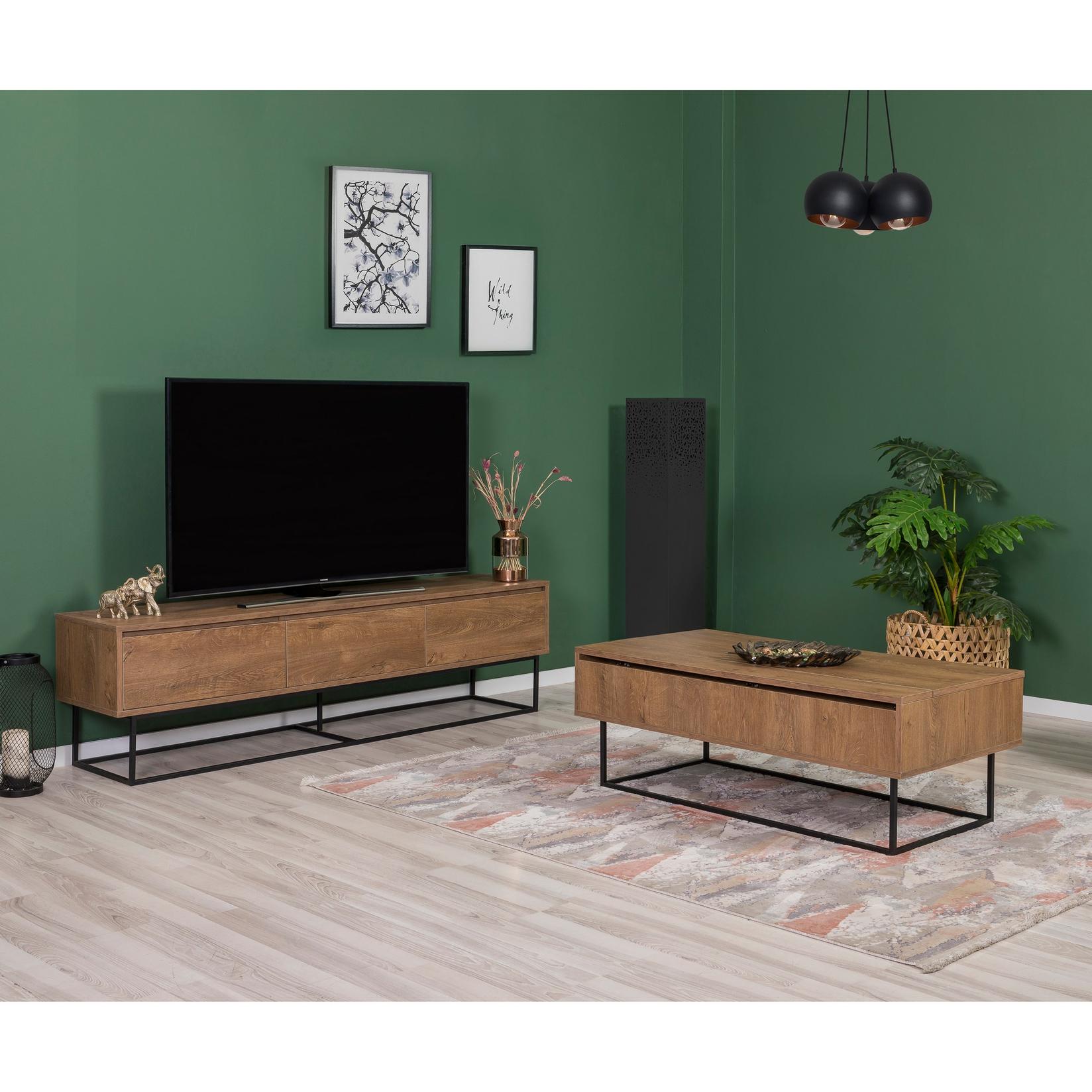 Hanah Home Set TV Komoda i klub sto Orah