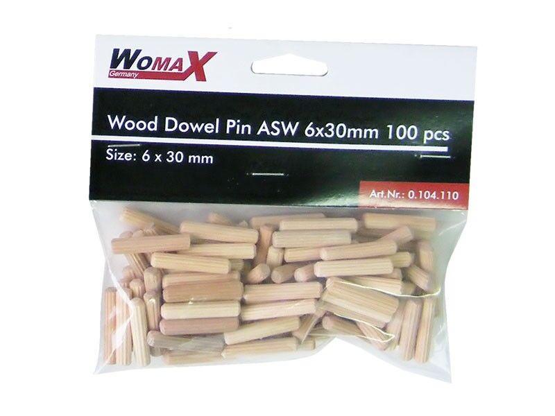 Womax Drveni tipl asw, 6 x 30mm, 100 komada