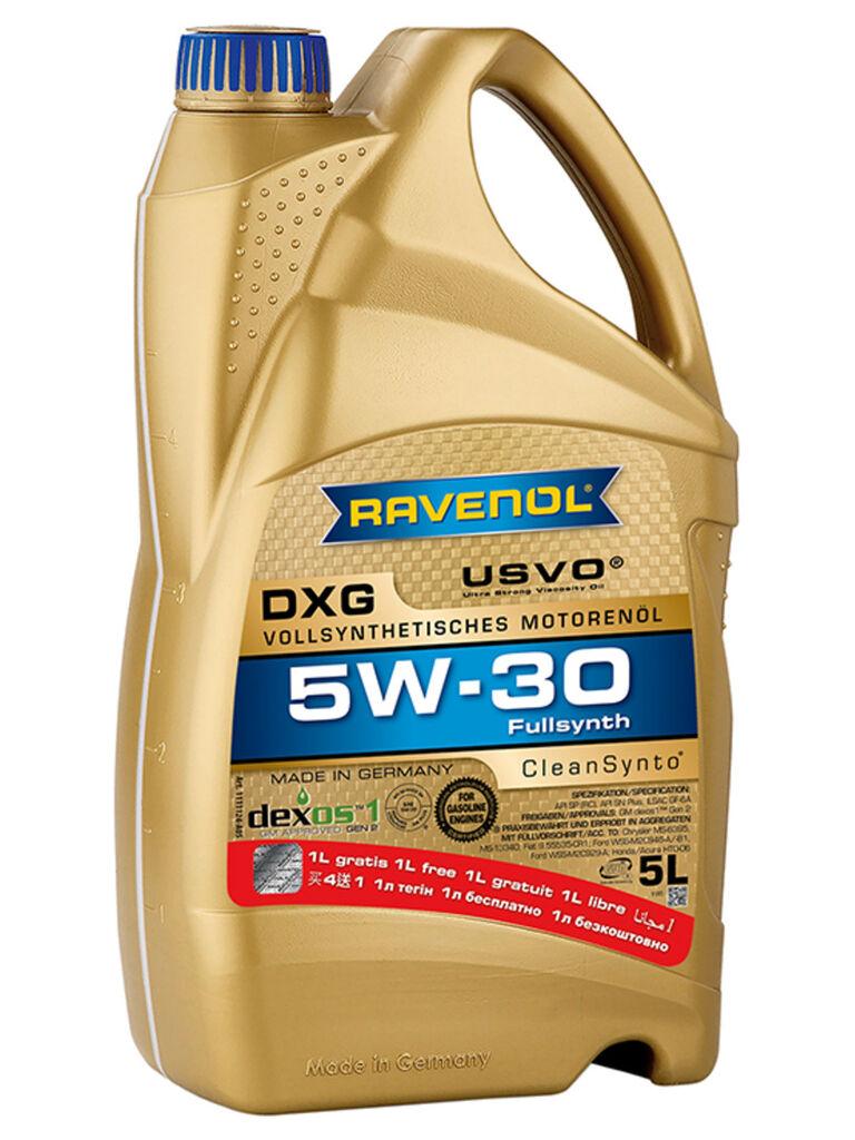 Ravenol Motorno ulje DXG 5W-30, 4 l + Poklon, 1 l