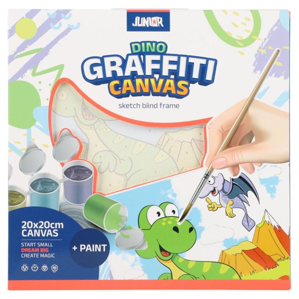 Kreativni set Oboj po projevima Graffitti Dino 20x20