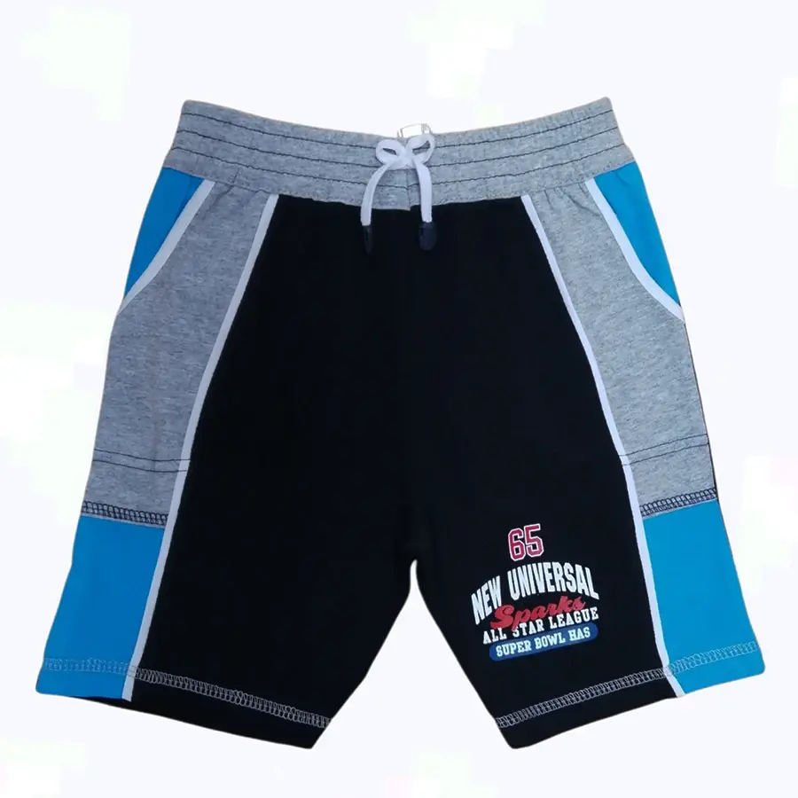 VRABAC Šorc za dečake 5024, Pamučni, Crno-sivi