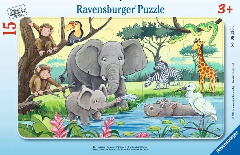 Ravensburger Slagalica Bebe životinje u Africi, 15 delova
