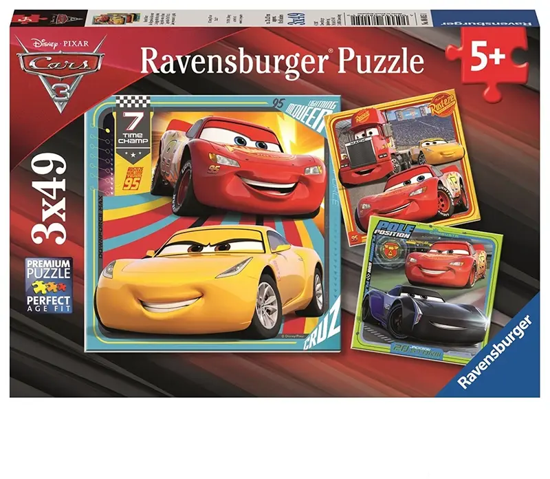 Ravensburger Slagalica Cars, 3x49 delova