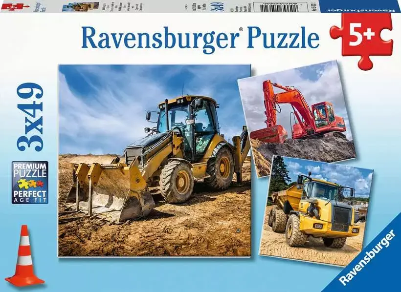 Ravensburger Slagalica Mašine u radu, 3x49 delova