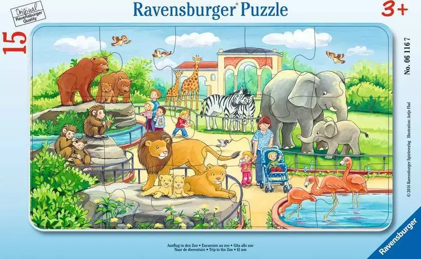 Ravensburger Slagalica Životinje u zoo vrtu, 15 delova