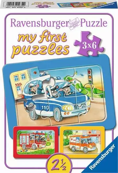 Ravensburger Slagalica Životinje u akciji, 3x6 delova