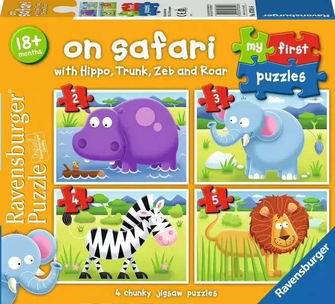 Ravensburger Slagalica Moje prve puzzle On safari, 2/3/4/5 delova