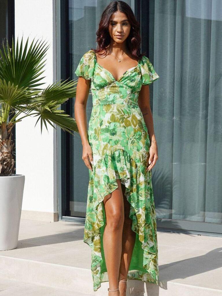 TFNC London Ženska haljina Sayli, Zelena