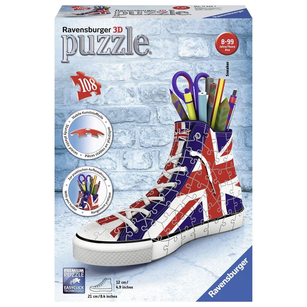 Ravensburger 3D Slagalica Patika za olovke sa Britanskom zastavom, 108 delova