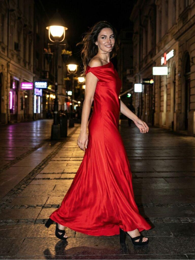 TFNC London Ženska haljina Marlouk, Crvena