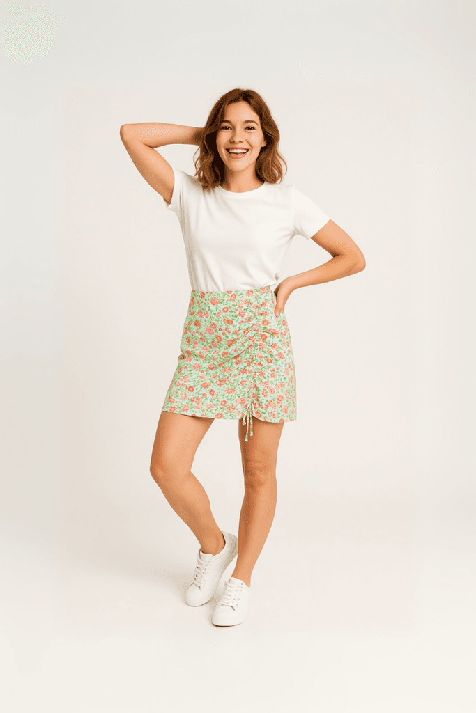 Pieces Ženska suknja Korine, Svetlozelena