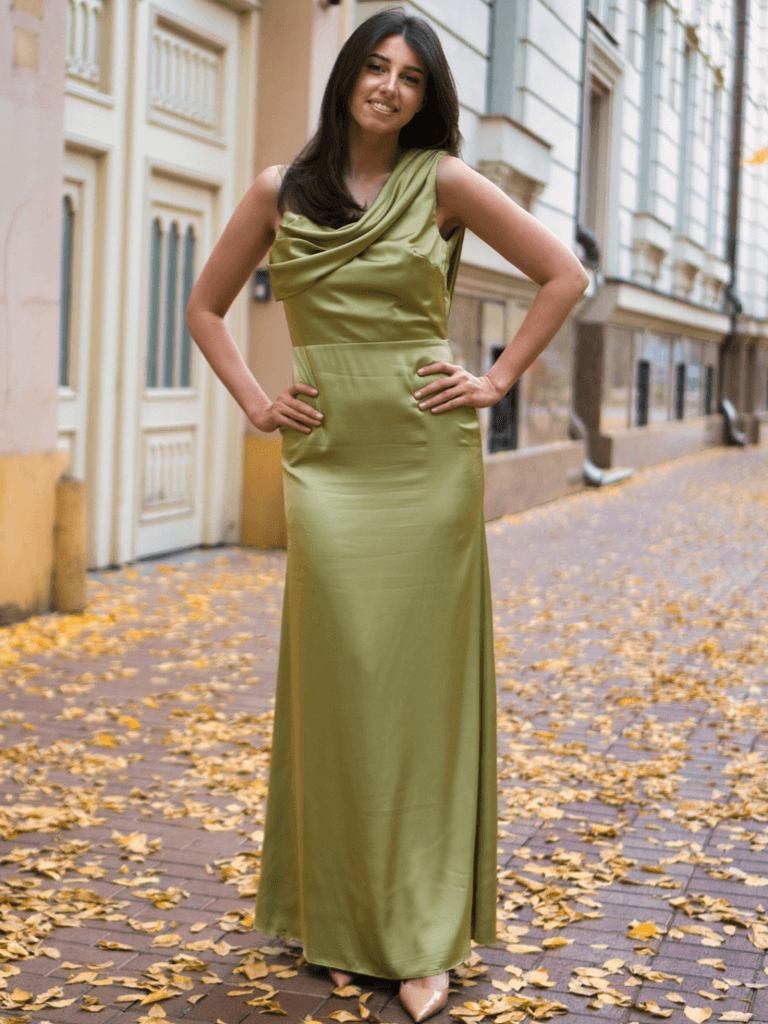 TFNC London Ženska haljina Raya, Maslinasta