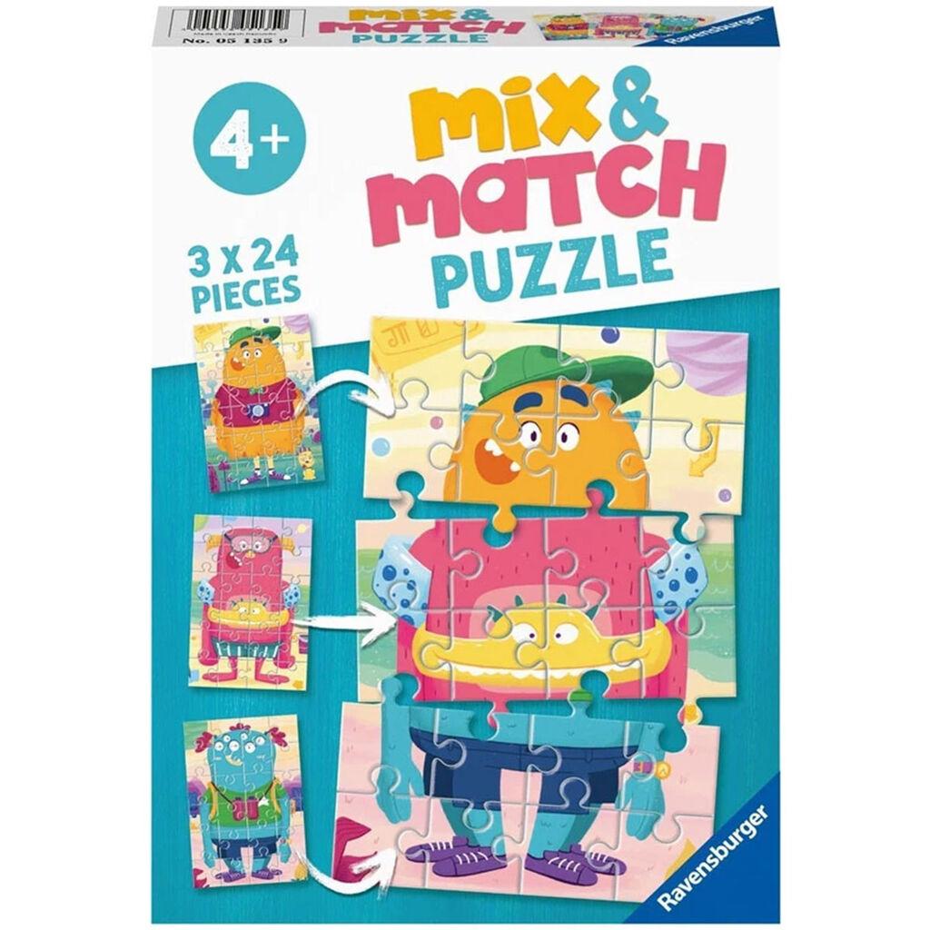 Ravensburger Slagalica Mix & Match Čudovišta, 3x24 dela