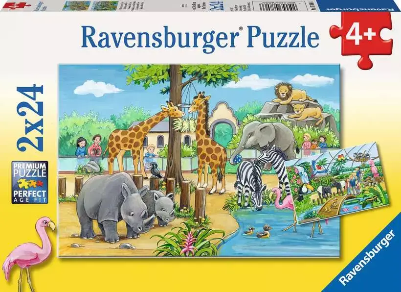Ravensburger Slagalica Dobrodošli u Zoo, 2x24 dela
