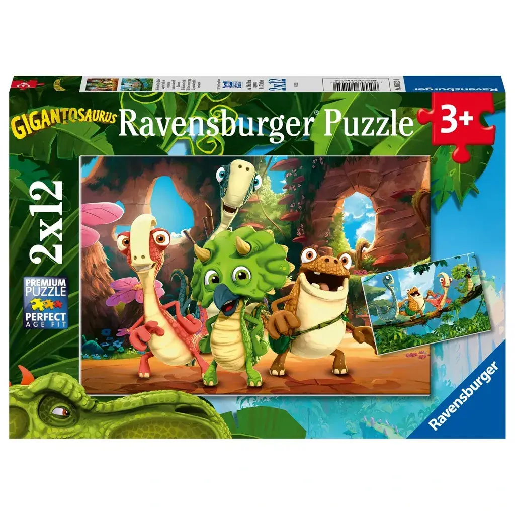 Ravensburger Slagalica Družina malih dinosaurusa, 2x12 delova