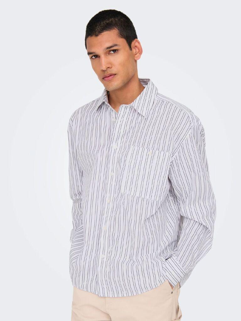 Only Muška košulja Walter, Bela