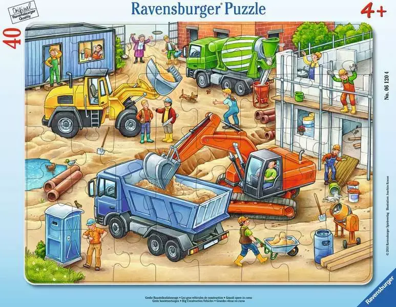 Ravensburger Slagalica Velike konstruktivne mašine na gradilištu, 40 delova
