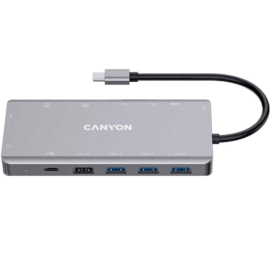 Canyon doking stanica DS-12, 13 u 1, tamno siva
