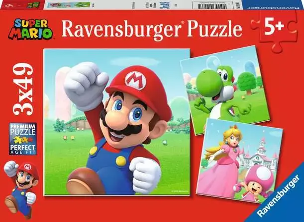 Ravensburger Slagalica Super Mario, 3x49 delova