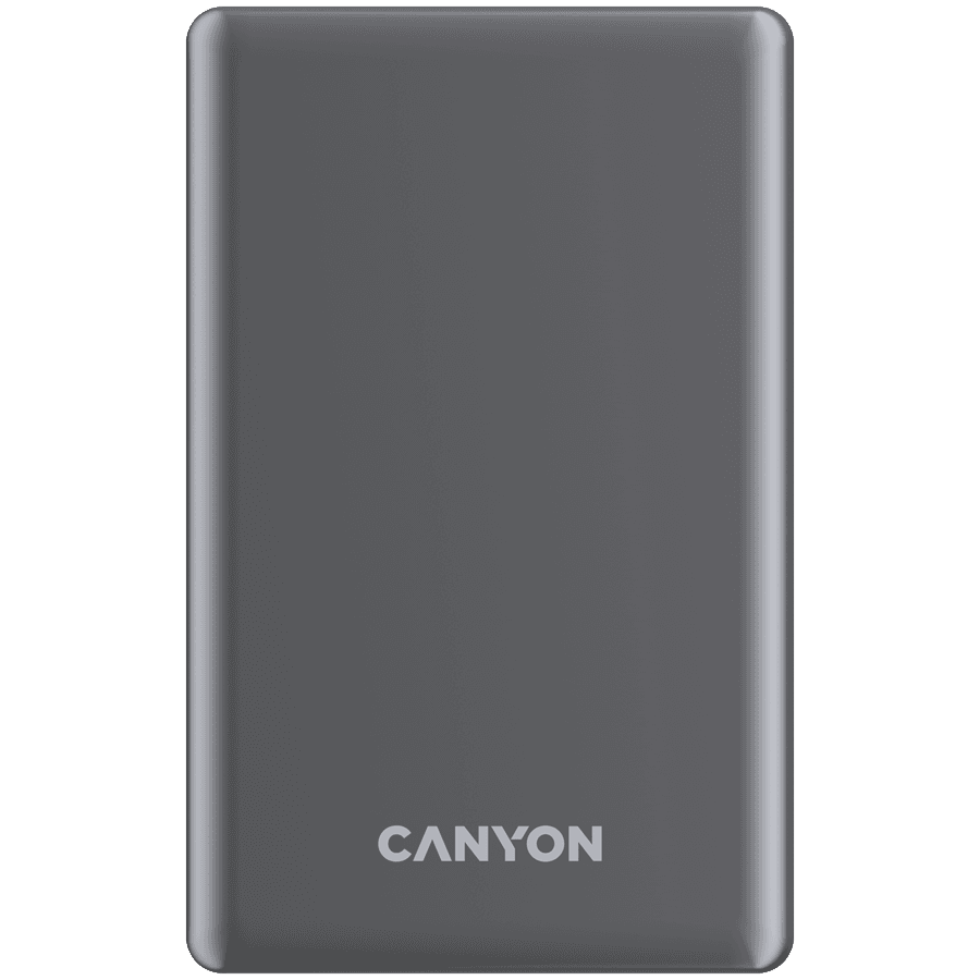 Canyon Spoljna bateriјa OnPower 505 slim Magnetic, 5000 mAh, PD20W, Tamno siva