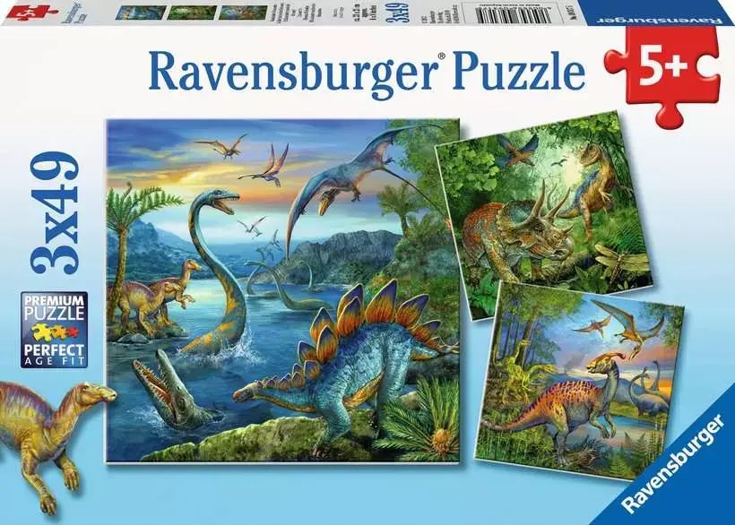 Ravensburger Slagalica Dinosaurus, 3x49 delova