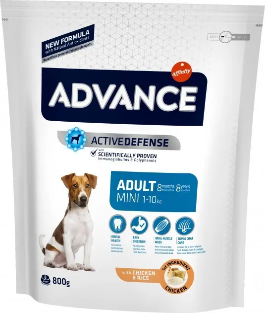 ADVANCE Suva hrana za pse  Mini Adult, Piletina, 800g