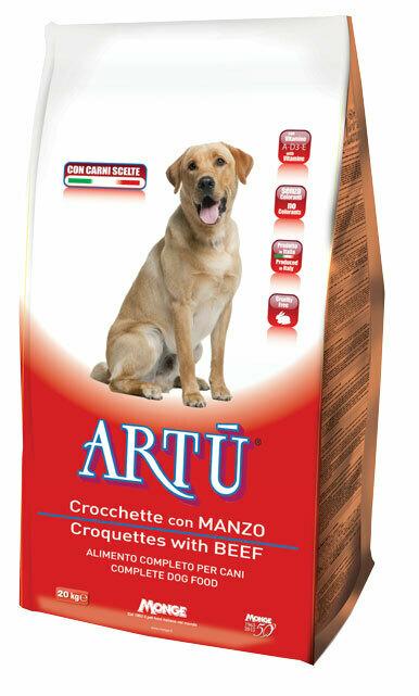 MONGE Suva hrana za pse Artu Kibbles, Govedina, 20kg