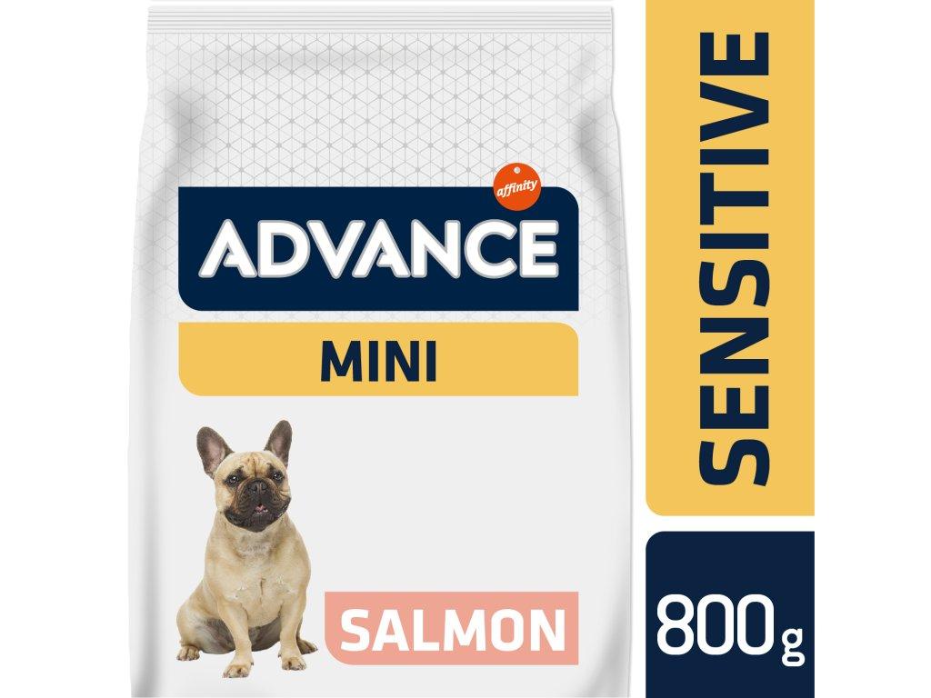ADVANCE Suva hrana za pse Mini Sensitive, Losos, 800g