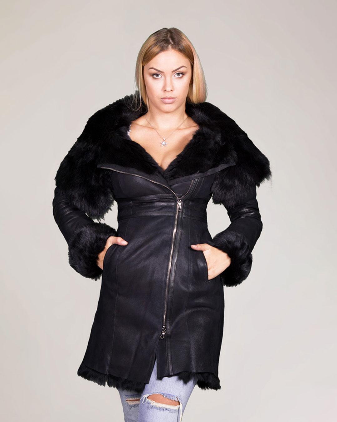 LA FORCE Ženski Monton Isidora, Crni