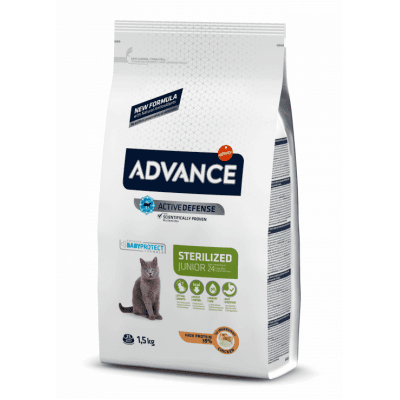 ADVANCE Suva hrana za mačke Sterilized Junior,Piletina, 1,5kg