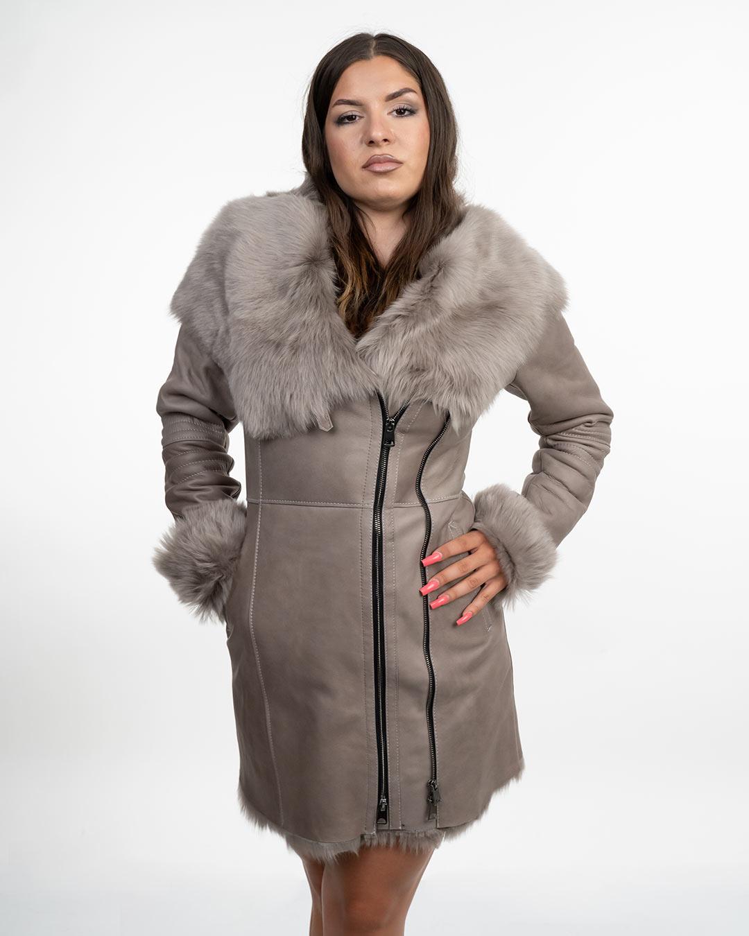 LA FORCE Ženski Monton Leona, Krem