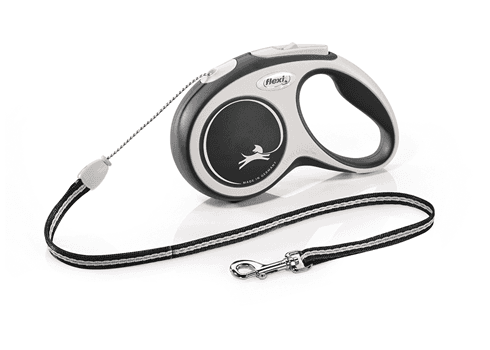 FLEXI Povodac za pse Comfort Cord, Do 20 kg, M, 8m, Crni