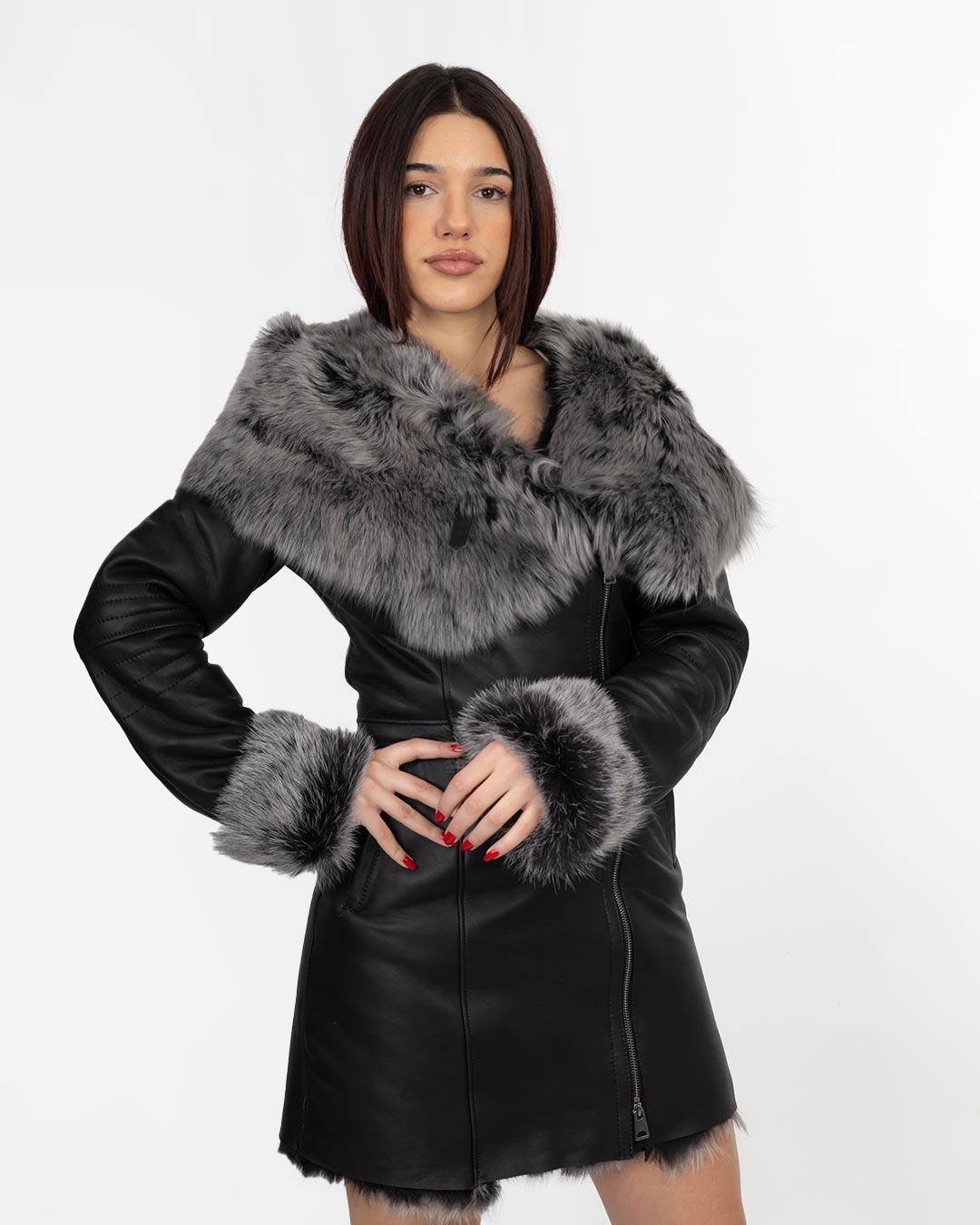 LA FORCE Ženski Monton Leona, Crni